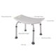 thumbnail image 3 of Silla de baño ajustable en altura para adultos mayores y embarazadas, color blanco, fabricada en aleación de aluminio resistente, con soporte para ducha manual y capacidad de carga de 136 kg., 3 of 7