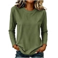 thumbnail image 3 of TARIENDY Striped Shirt Women Long Sleeve Fall Layering Shirts Crewneck Basic Casual Tees Fashion Spring Clothes M, 3 of 7
