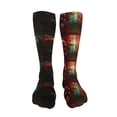 thumbnail image 5 of Kdxio Red Dark Skull Abstract Funny Silky Novelty Funky Long Knee High Socks Soft 3D Print Cosplay Crazy Stockings for Men Women, 5 of 8