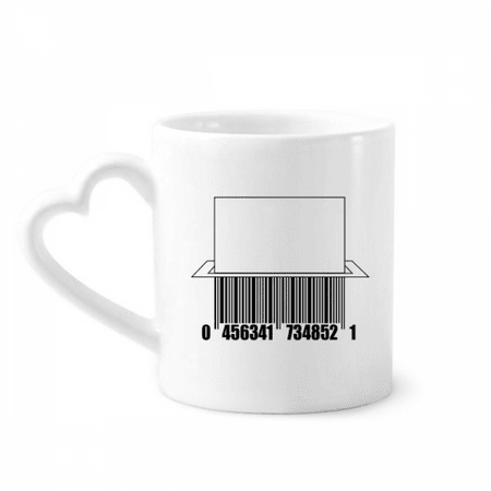 

Barcode Cutting Paper Crushing Mug Coffee Cerac Drinkware Glass Heart Cup