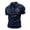 Navy, variant on Mens Golf Polo Shirts Printed Short Sleeve Contrast Collared Casual Top