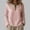 Pink, variant on Fayerlin Womens Vintage Stright Loose Sleeve Lace Trim Blouse Loose Fit Round Neck Linen Casual Daily Vacation Top Pink L