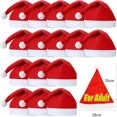 thumbnail image 1 of 1-50 Uds. Sombreros rojos de Navidad, sombreros de Papá Noel de tela no tejida, gorra, decoración para fiesta, Festival de Navidad, regalos de Año Nue, 1 of 5