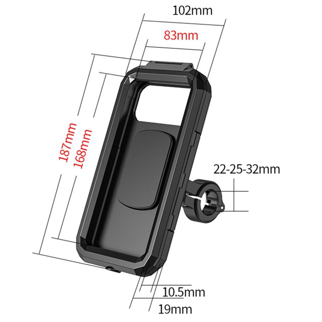 Soporte de teléfono para motocicleta, funda impermeable para manillar de motocicleta, bolsa de teléfono para Scooter Fivean unisex