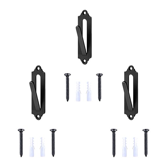 Huhudde 3Pcs Antlers Mount Hanger Wall Mount Bracket Hanger Deer Hook for Small Game Simple Installation