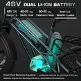 thumbnail image 4 of Fucare 750W Ebike Fat Tire Electric Bike for Adults,E Bike for Men Women,Mountain Snow Beach Electric Bicycle,48V 20.8Ah Removable Li-Ion Battery,Shimano 7 Speed, 4 of 9