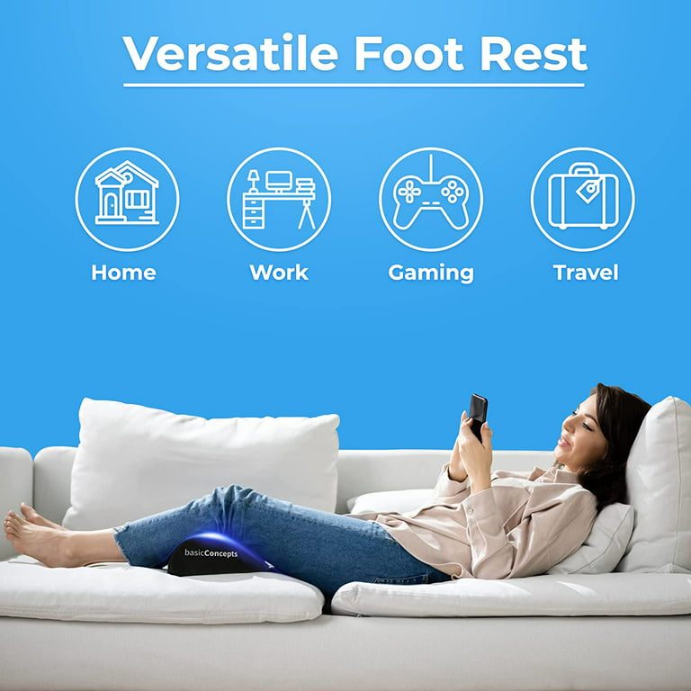 Foot Rest Under Desk Footrest (Soft but Firm), Ergonomic Foot Rest