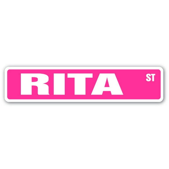 RITA Street Sign Childrens Name Room Sign | Indoor/Outdoor |  18" Wide