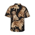 thumbnail image 4 of Golden Retrievers Men'S 3d Print Casual Button Down Shirts, Novelty Hawaiian Short Sleeves S, 4 of 7