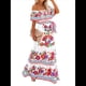 thumbnail image 1 of Vestido de Verano para Mujer, Estampado Floral, Hombros Descubiertos, Sin Mangas, y Rojo XL, 1 of 10