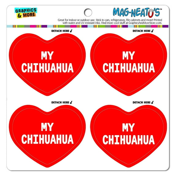 I Love Heart - My - My Chihuahua - MAG-NEATO'S(TM) Vinyl Magnet Set