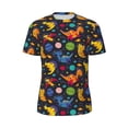 thumbnail image 5 of Wukai Dinosaurs in Space Print Men's Short-Sleeved Mesh T-Shirt,Quick-Dry Short Sleeve Workout T-Shirt-Large, 5 of 8