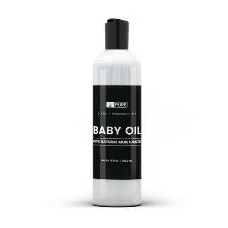 PURE ORIGINAL INGREDIENTS Baby Oil 16 fl oz Natural Moisturizer, Gentle, Fragrance Free