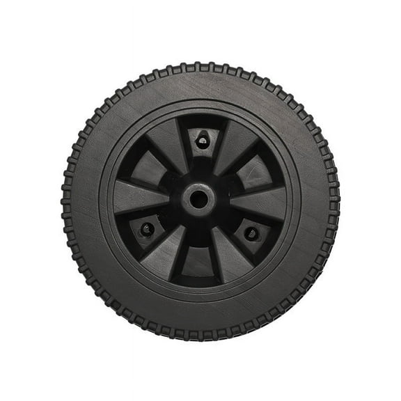 BERTDOMD 2-Pack 7 Inch Plastic Grill Wheels with Protective Covers for Lawn Mower, Cart, Hand Truck, Trolley - Black