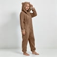 thumbnail image 6 of JOANKDMI Tween Girls Fleece Size 11-12 Onesie Pajamas with Cute Ears Hood Zipper Front Fuzzy Warm Sleepwear Fluffy One Piece Jumpsuit for Winter Lounge Home Casual Nightwear, 6 of 7