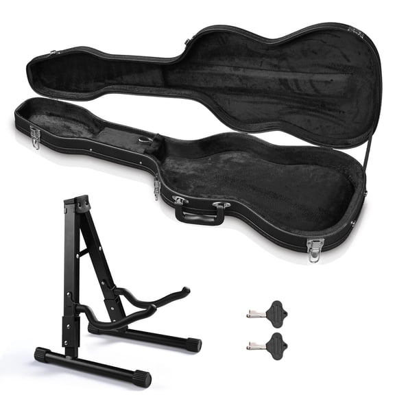 Yescom Electric Guitar Case for Stratocaster Style w/ Folding Guitar Floor Stand