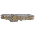 thumbnail image 2 of Kids 1 1/16" (27 mm) Western Cowgirl Rhinestone Studded Skinny Belt, 2 of 2