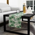 thumbnail image 5 of Summer Green Leaves Cotton Linen Table Runner 16 x 72 inch Ocean Starfish Tropical Plants Non-slip Rectangular Dining Table Decor for Wedding Party Holiday Dinner, 5 of 8