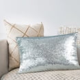 thumbnail image 5 of uvwlwu Elegant Sequin Pillow Cover for Wedding Celebration and Festive Home Gradient Glitter Cushion(Silver), 5 of 6