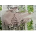 thumbnail image 4 of oneOone Cotton Silk Light Green Fabric Monuments Travel Craft Projects Decor Fabric Printed By The Yard 42 Inch Wide, 4 of 4