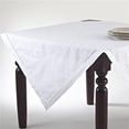 thumbnail image 1 of SARO 6100.W72S 12 in. Swiss Dot Square Hemstitched Linen Blend Tablecloth - White, 1 of 1