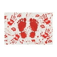 thumbnail image 2 of Scary Halloween Doormat Footprint Indoor/Outdoor Welcome Rug, Non- Floor Mat for Front Door, Haunted House Party Decor, Prank Gift & Seasonal Holiday Home Decoration, 2 of 7