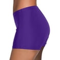 thumbnail image 2 of TOWED22 Women's High Waisted Swim Shorts Board Shorts Swimsuit with Pockets(Purple,L), 2 of 5
