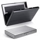 thumbnail image 1 of Tarjetero, tarjetas de crédito, 2 piezas, tarjetero RFID de metal, cartera protectora para tarjetas de visita, tarjetero fino, 6 ranuras para tarjetas para mujer, hombre (negro + plata), 1 of 4