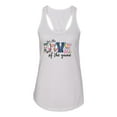 thumbnail image 3 of For the Love of the Game Sports Ladies Racerback Tank Top, White, Medium, 3 of 5
