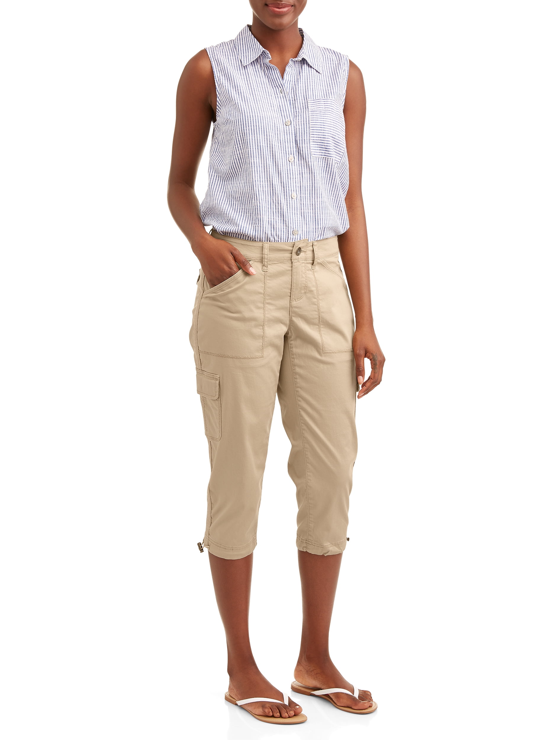 black cargo capri pants