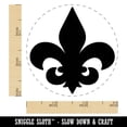 thumbnail image 2 of Fleur de Lis Solid Self-Inking Rubber Stamp Ink Stamper - Brown Ink - Small 3/4 Inch, 2 of 7