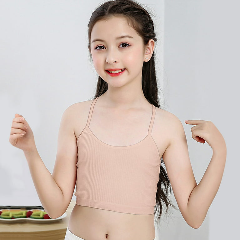 Dyfzdhu Kids Girls Underwear Cotton Bra Vest Children Underclothes Sport  Undies Clothes 