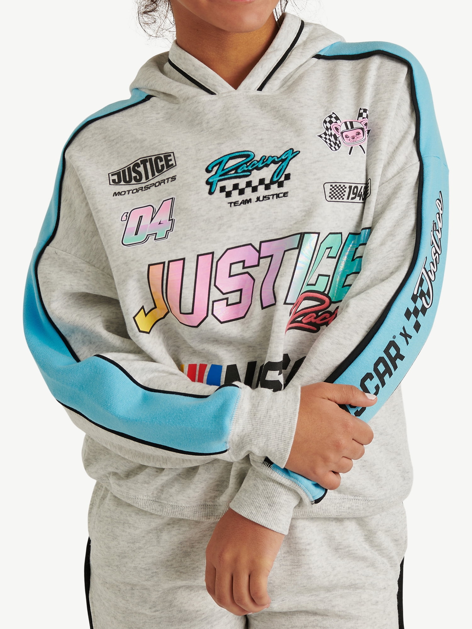 Justice Girl's NASCAR X Justice Collab Hoodie, Sizes XS - XLP