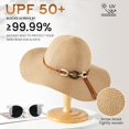 thumbnail image 3 of Sombrero de playa Tavaleu para mujer, ala ancha, con protección UV, 3 of 7