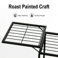 thumbnail image 2 of Wisfor 6 Potted Metal Garden Cart Plant Stand Flower Rack Indoor Outdoor  Black, 32.7x8.7x27inch, 2 of 9