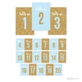 thumbnail image 1 of Signature Baby Blue, White, Gold Glittering Party, Table Numbers 1-20, 4x6-inch, 1-Set, 1 of 2