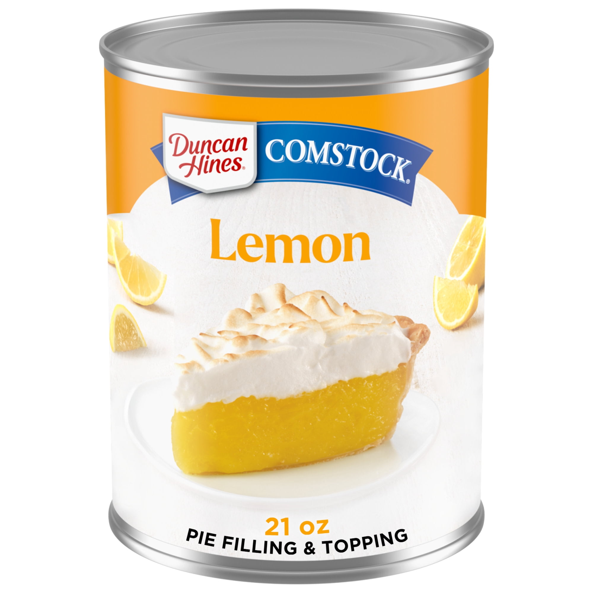 (4 pack) Duncan Hines Comstock, Lemon Crème Pie Filling and Topping, Ready to Use, 21 oz.