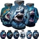 thumbnail image 2 of Sudadera con capucha con estampado 3D de tiburón, sudadera informal divertida con animales para hombres y niños, sudaderas holgadas de gran tamaño con gráficos, ropa de calle, 2 of 5