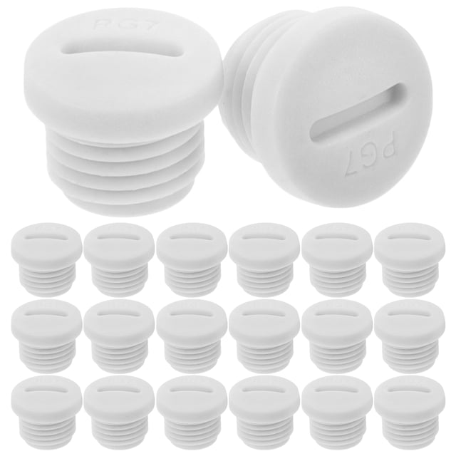 White Plastic Hole Plugs for Furniture 20pcs Simple Installation Durability Ensured