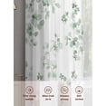 thumbnail image 6 of Tropical Foliage Sheer Curtains 72 Inch Length 2 Panels Set, Sage Green Botanical Spring Foliage Voile Window Treatment Rod Pocket Curtains Sheers Drapes for Bedroom/Living Room/Kitchen 52"x72"x2, 6 of 7