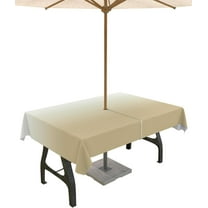 Outdoor Tablecloth with Umbrella Hole and Zipper Yellow Ombre Rectangle Tablecloths 60x84 Outside Table Cloths Gradient Gradual Color Patio Table Cover for Outdoor Tables Picnic Garden Party