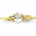 thumbnail image 5 of 10K Yellow Gold Polished Geniune White Topaz Birthstone Ring (Size 7) Made In India 10xbr133, 5 of 6