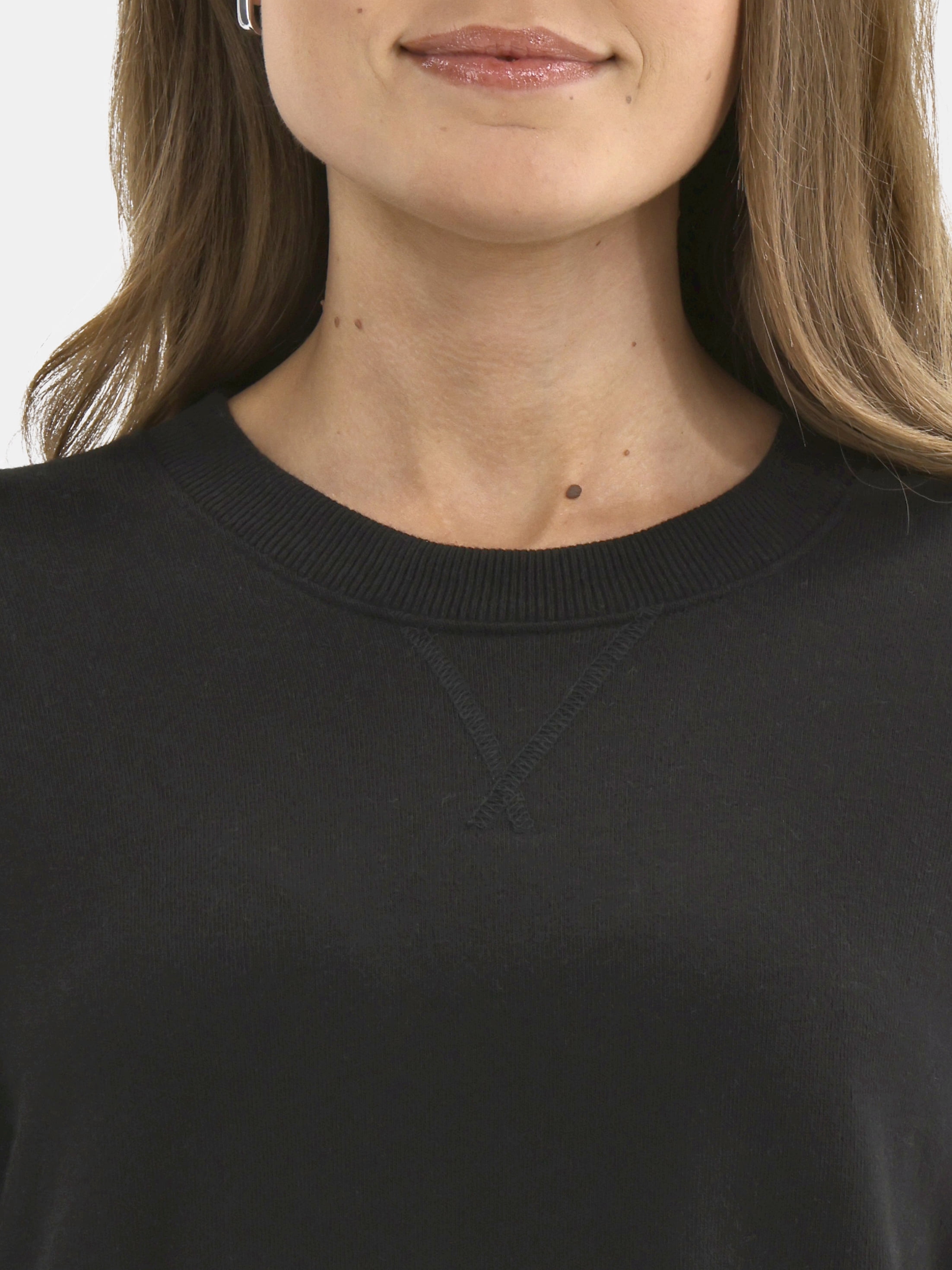 Time and Tru Women's and Women's Plus Crewneck Sweatshirt with Long Sleeves, Sizes XS-4X