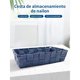 thumbnail image 4 of Juego de 8 pequeñas cestas de nailon en forma de barril en 8 colores, ideal para organizar y guardar varios objetos. Este juego de 8 piezas es perfecto para uso doméstico o como regalo diario, 4 of 10