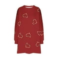 thumbnail image 5 of Long Sleeve Sweatshir Oversized T-Shirts for Women Crew Neck Tee Printed Casual Loose Vintage Pullover Tops Fall Tee (Red S), 5 of 5