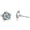 thumbnail image 3 of Natural Sky Blue Topaz Stud 925 Sterling Silver Earrings Jewelry E-1260 AGE1023_E, 3 of 6