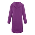 thumbnail image 4 of Zip Up Hoodies Womens Long Sleeve Long Tunic Sweatshirts Oversized Fleece Casual 2026 Fall Jacket Coat with Pocket Purple M, 4 of 7