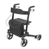 HealthSmart Gateway Aluminum Rollator, Black, 31"-36"H, 300 lb Capacity