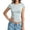F-699Blue, variant on Women's T Shirts Short Sleeve Round Neck Polka Dot Print Slim Fit Lightweight Comfortable Cropped Top For Casual Daily Wear,Beige,M