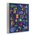 thumbnail image 2 of Stupell Industries Contemporary Navy Alphabet Animal Icons Gray Framed Giclee Art, 16 x 20, by lezleelliott, 2 of 6